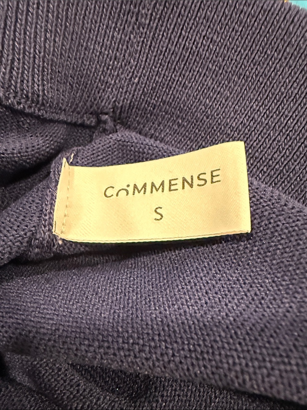Commense Navy Knit Wide Leg Pants Set W/Vest Classy Minimalist Elevated Staple S - Picture 8 of 16